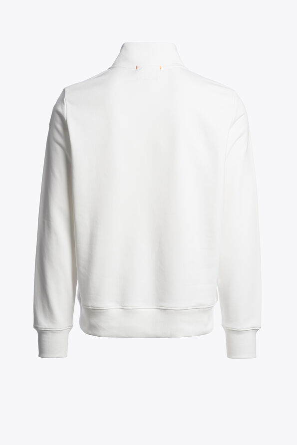 Parajumpers BROAD PEAK - HALF-ZIP FLEECE WHITE 26SMPMFLEY20P100501