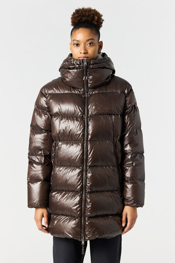 Parajumpers IVONNE - LONG DOWN JACKET EARTH BROWN 25WMPWPULP33P750109