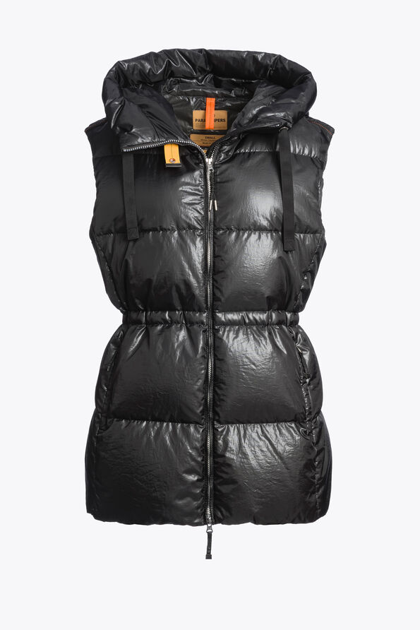 Parajumpers MICOL - GILET CON CAPPUCCIO BLACK 25WMPWPUHF35P720541