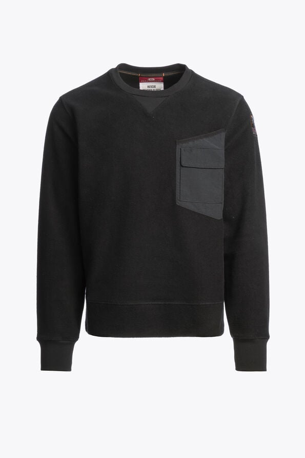 Parajumpers PERNHOS - CREWNECK SWEATSHIRT BLACK 26WMPMFLQR01P390541
