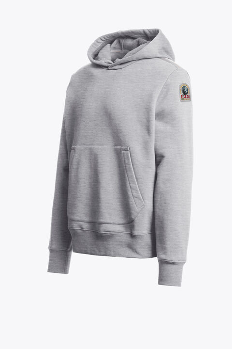 Parajumpers EVEREST - HOODED SWEATSHIRT ASH GREY MELANGE 26WMPMFLEY22P160608
