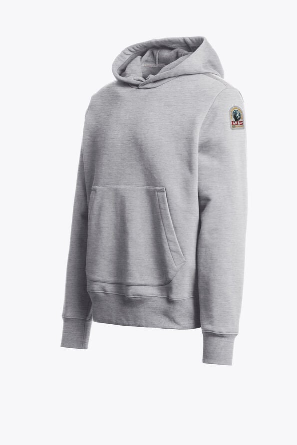 Parajumpers EVEREST - HOODED SWEATSHIRT ASH GREY MELANGE 26WMPMFLEY22P160608