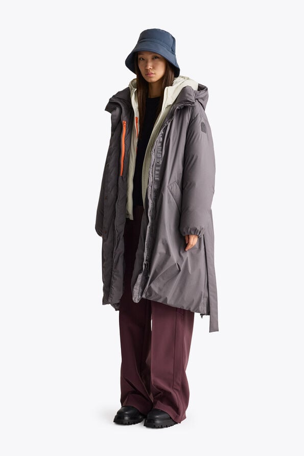 Parajumpers DERAS - LONG JACKET GRAPHITE ORCHID 26WMPWPUTA30P810124