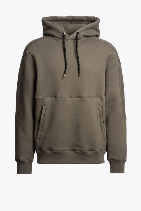 Parajumpers ELIJAH - HOODED FLEECE OLIVE GREY 25WMPMFLHG02P530103