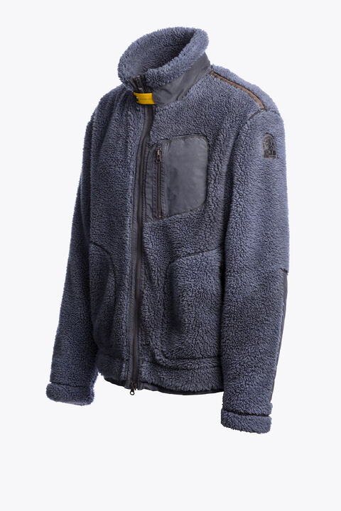 Parajumpers KIMBALL - CURLY FLEECE FULL-ZIP SWEAT BLUE NAVY 25WMPMFLPY02P520316