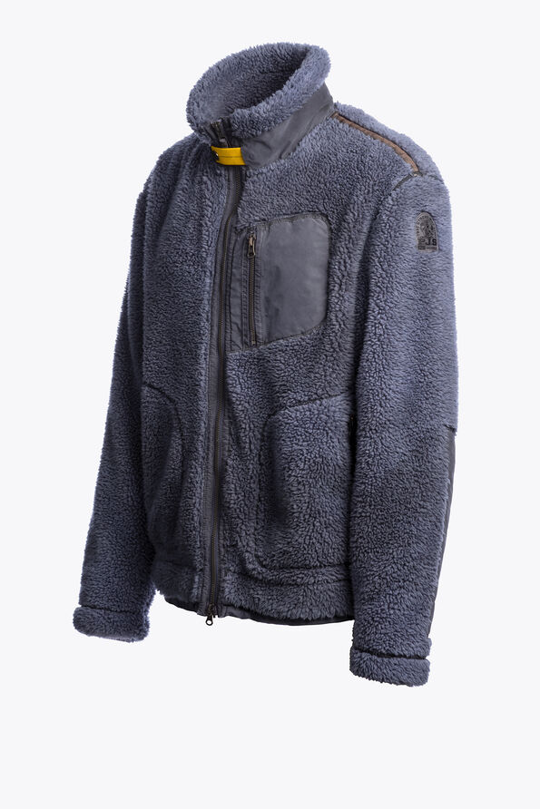 Parajumpers KIMBALL - CURLY FLEECE FULL-ZIP SWEAT BLUE NAVY 25WMPMFLPY02P520316