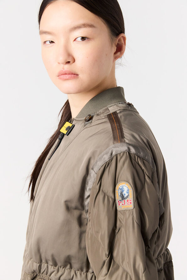 Parajumpers KAGURA - LONG PUFFER OLIVE GREY 25WMPWPUUD32P890103
