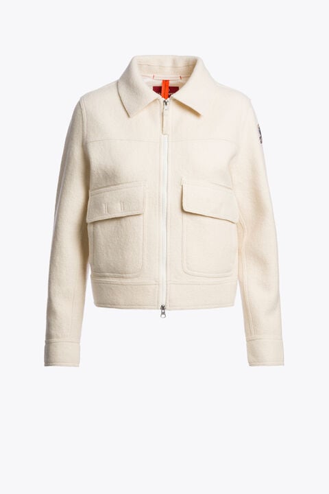 Parajumpers AMALU - WOOL JACKET WARM IVORY 26WMPWJKLV31P690132