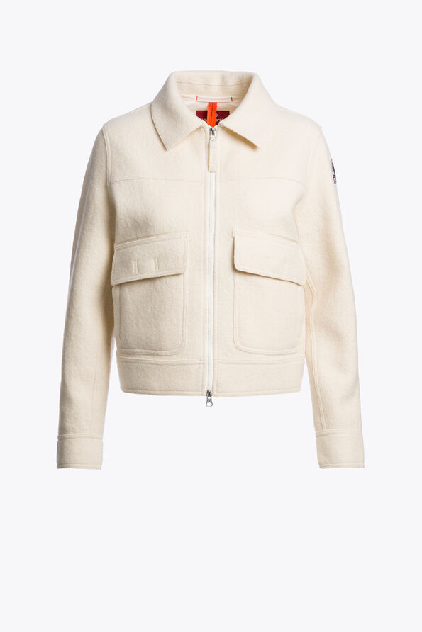Parajumpers AMALU - WOOL JACKET WARM IVORY 26WMPWJKLV31P690132