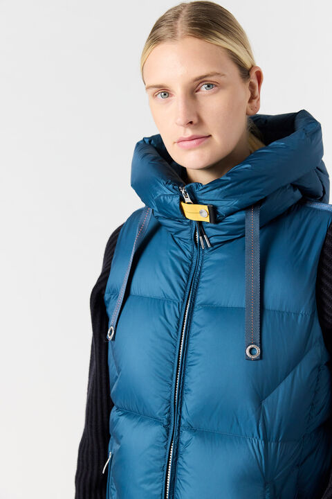 Parajumpers ZULY - HOODED VEST OLIVE GREY 25WMPWPUHY35P730103