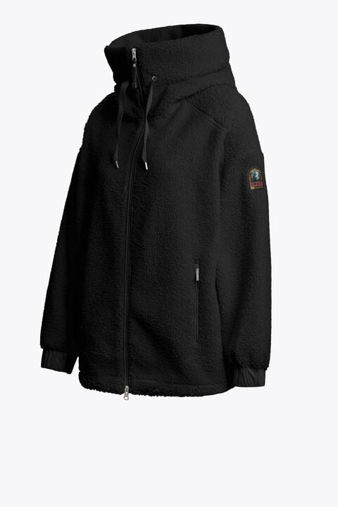 Parajumpers NOELLE - FULL-ZIP SWEATSHIRT BLACK 26WMPWFLPF33P640541