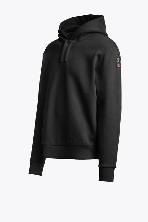 Parajumpers AIDONE - HOODED SWEATSHIRT BLACK 26WMPMFLFJ02P190541