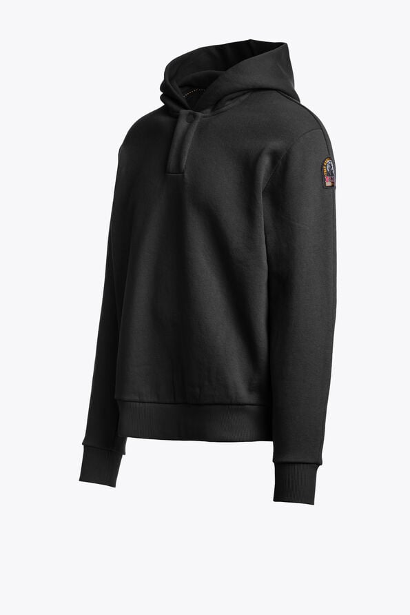Parajumpers AIDONE - HOODED SWEATSHIRT BLACK 26WMPMFLFJ02P190541