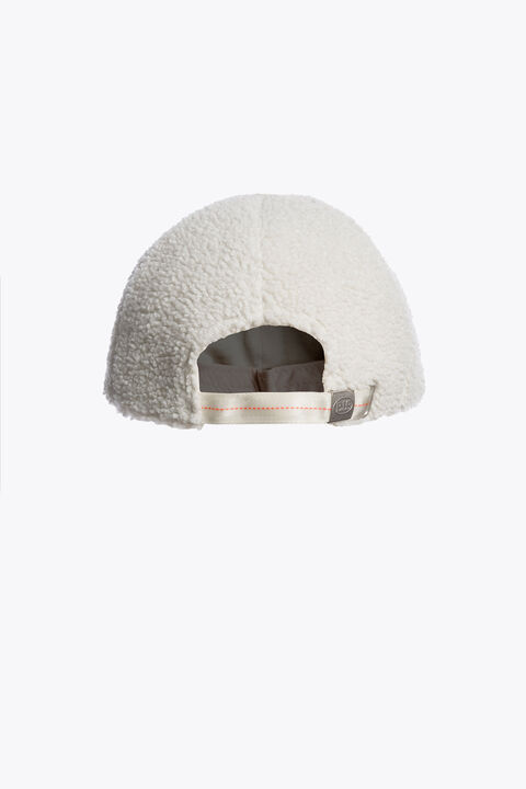 Parajumpers CODROY - CURLY FLEECE BASEBALL CAP CHALK WHITE 26WMPABCHA42PAN0131