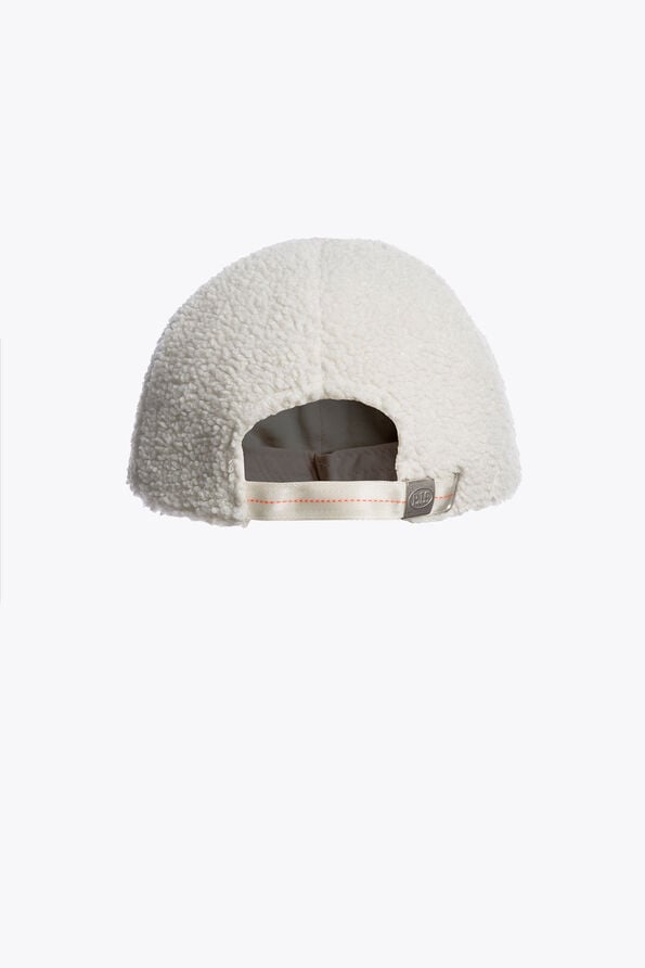Parajumpers CODROY - CURLY FLEECE BASEBALL CAP CHALK WHITE 26WMPABCHA42PAN0131