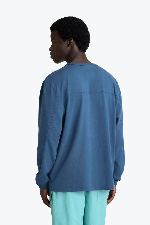 Parajumpers CASPIAN - T-SHIRT A MANICA LUNGA TRUE BLUE 26SMPMTSRJ03P210276