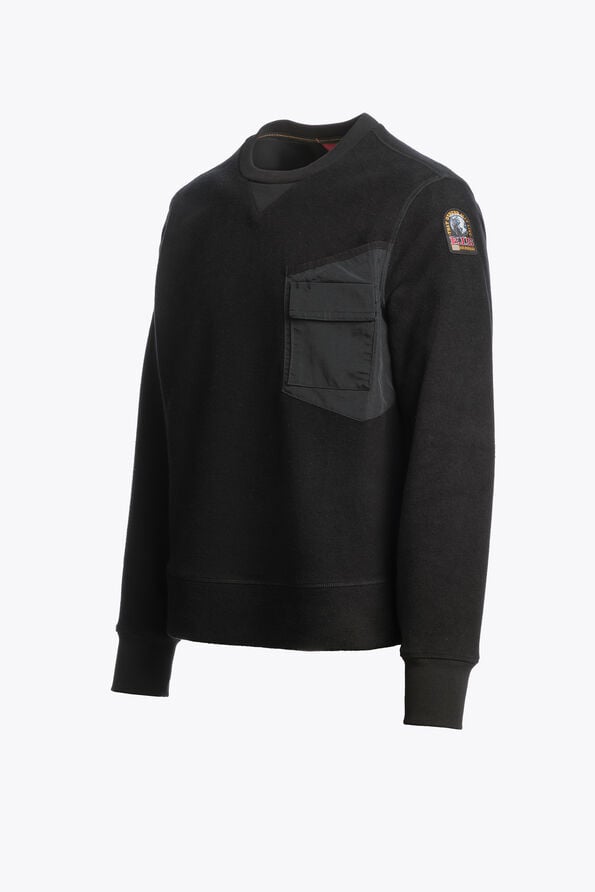Parajumpers PERNHOS - CREWNECK SWEATSHIRT BLACK 26WMPMFLQR01P390541