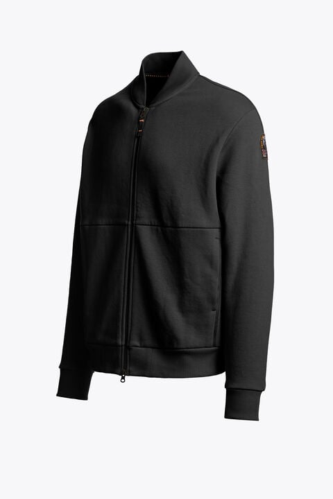 Parajumpers ASSORO - FULL-ZIP SWEATSHIRT BLACK 26WMPMFLFJ03P190541