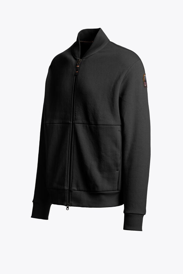 Parajumpers ASSORO - FULL-ZIP SWEATSHIRT BLACK 26WMPMFLFJ03P190541