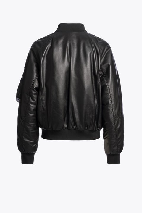 Parajumpers FAUREL - LEATHER BOMBER BLACK 26WMPWJKLE30P540541