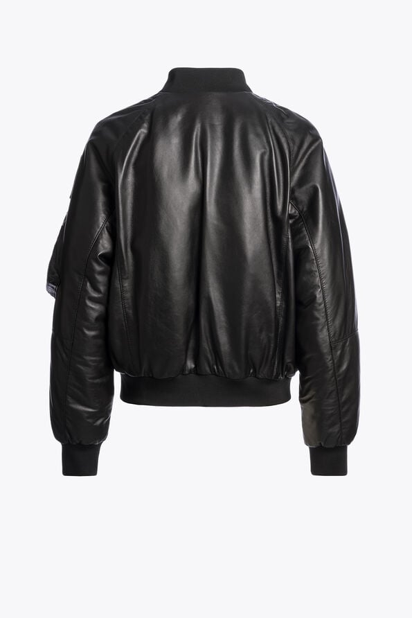 Parajumpers FAUREL - LEATHER BOMBER BLACK 26WMPWJKLE30P540541