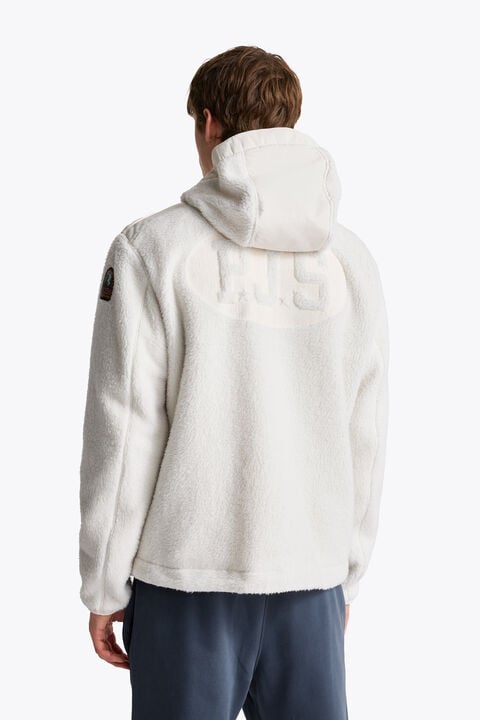 Parajumpers SUNDRE - HOODED FLEECE WARM IVORY 26WMPMFLQS01P360132
