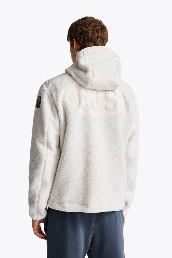 Parajumpers SUNDRE - HOODED FLEECE WARM IVORY 26WMPMFLQS01P360132
