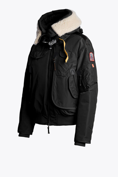 Parajumpers GOBI S. - HOODED BOMBER BLACK 25WMPWJKMA41P660541