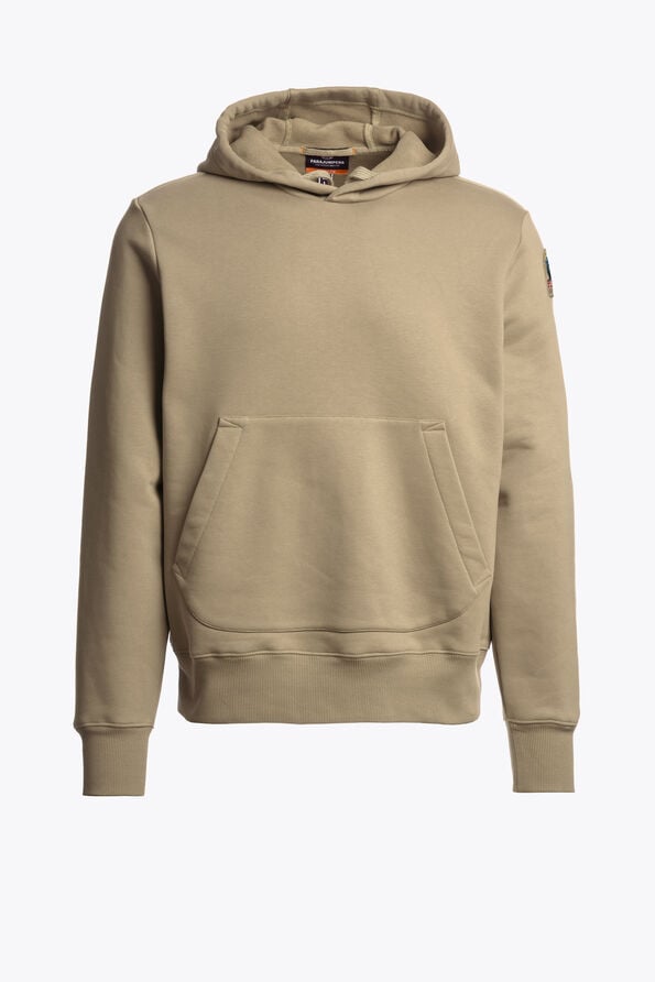 Parajumpers EVEREST - HOODED SWEATSHIRT MUTED KHAKI 26WMPMFLEY22P160136