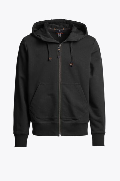 Parajumpers CHARLIE EASY - HOODED FLEECE BLACK 26SMPMFLEY24P100541