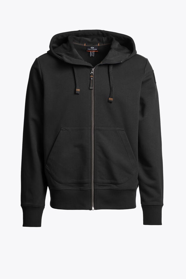 Parajumpers CHARLIE EASY - HOODED FLEECE BLACK 26SMPMFLEY24P100541