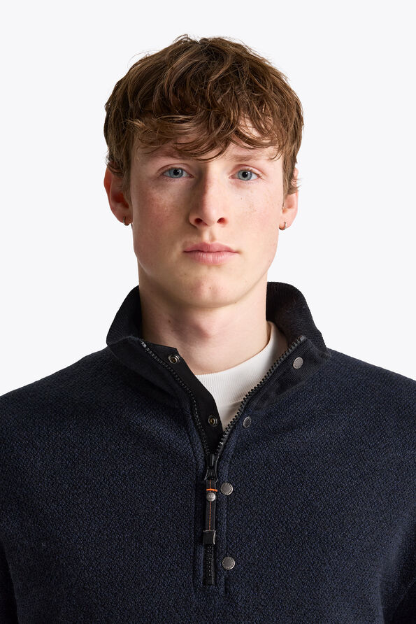 Parajumpers JACUP - HALF-ZIP CARDIGAN BLUE NAVY 26WMPMKNRK13P350316
