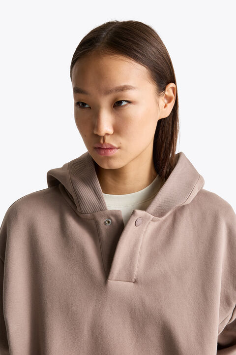 Parajumpers NIVICE - HOODED FLEECE MAUVE GREY 26WMPWFLTZ35P880121