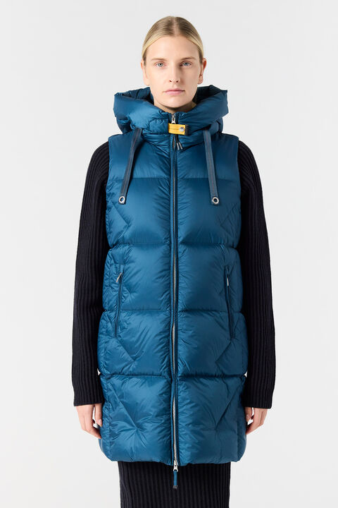 Parajumpers ZULY - HOODED VEST OLIVE GREY 25WMPWPUHY35P730103