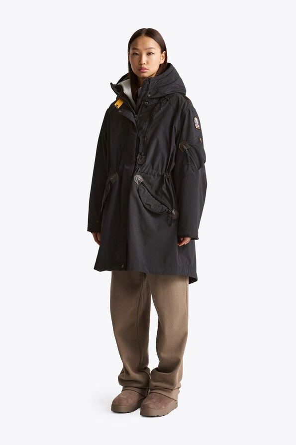 Parajumpers TANK LIGHT - HOODED PARKA BLACK 26WMPWJKMG32P530541