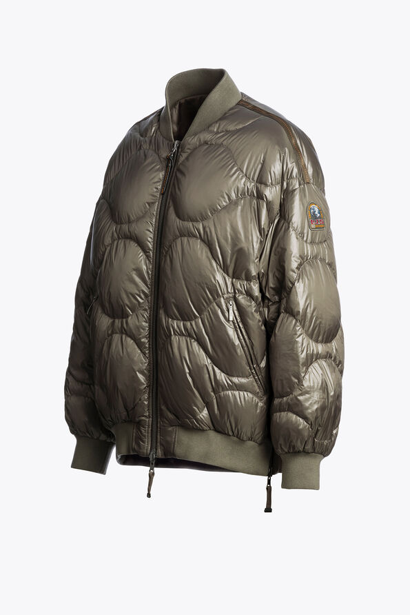 Parajumpers BOMB - REVERSIBLE BOMBER OLIVE GREY 25WMPWJKIN32P960103