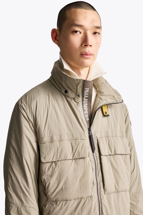 Parajumpers AOINO - SHORT JACKET MUTED KHAKI - SLATE MUD 26WMPMJKLB01P24B077