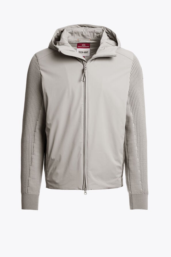 Parajumpers ROCHER RIVER - HYBRID CARDIGAN MID GREY 26WMPMHYKT03P460137