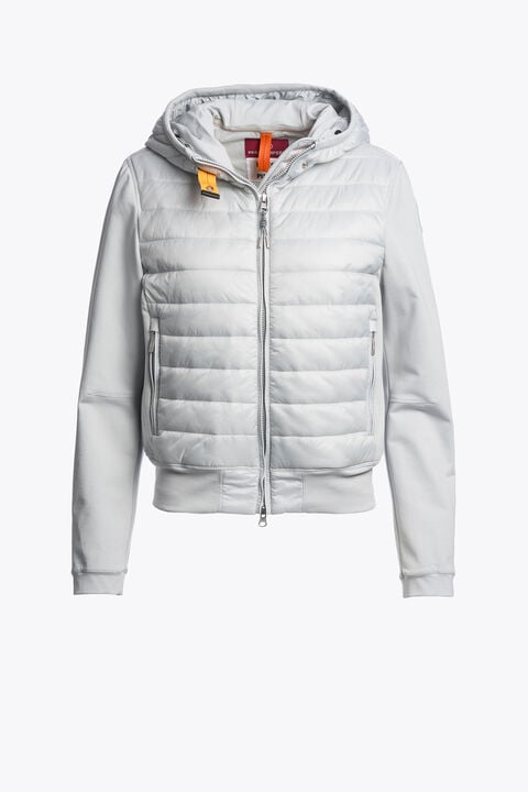 Parajumpers CAELIE - HYBRID SWEAT MIST WHITE 26SMPWHYFP31P550677