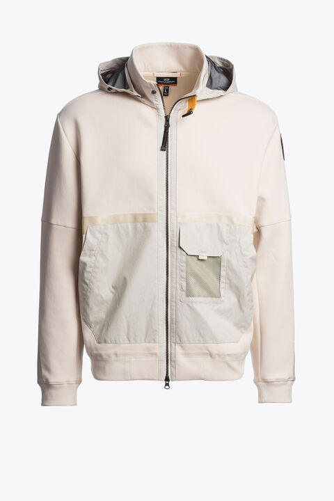 Parajumpers KOUGA - HOODED FLEECE MOONBEAM 26SMPMFLEH01P250775