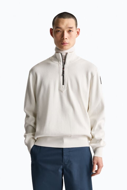 Parajumpers BASIC SCOE - HALF ZIP CARDIGAN BLACK 26WMPMKNKC06P140541