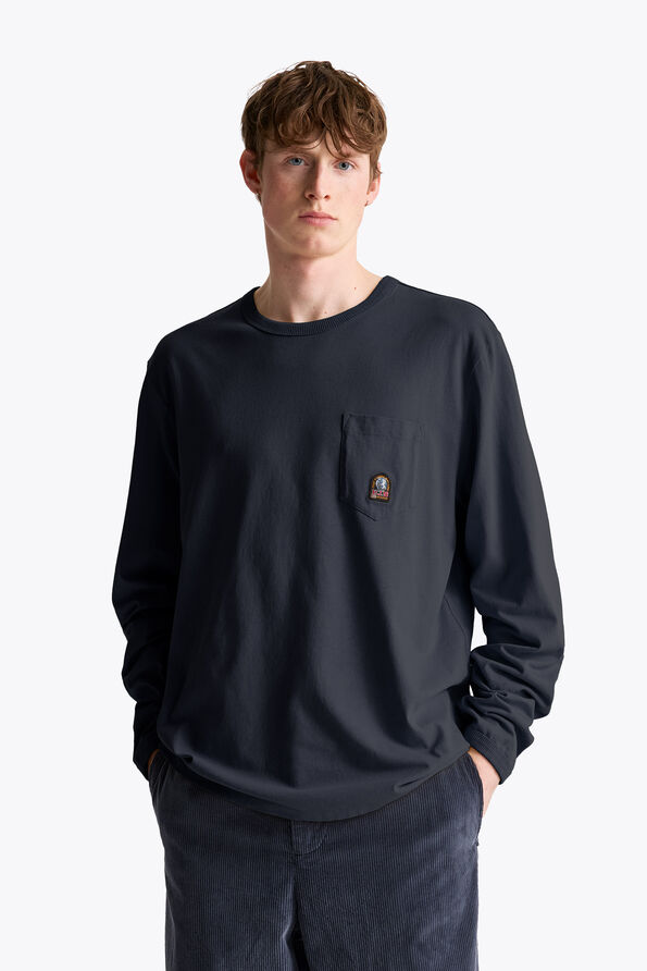 Parajumpers CASPIAN - T-SHIRT MANCHES LONGUES BLUE NAVY 26WMPMTSRJ03P200316