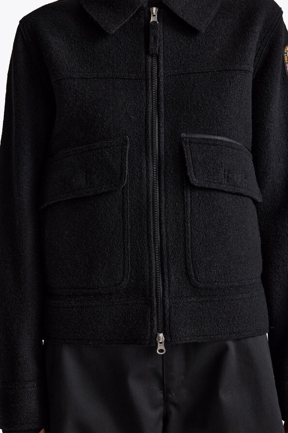 Parajumpers AMALU - WOOL JACKET BLACK 26WMPWJKLV31P690541