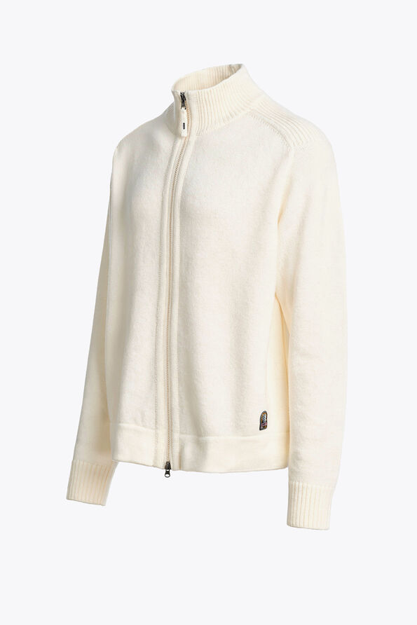 Parajumpers LEVICO - FULL-ZIP CARDIGAN MOONBEAM 26WMPMKNLW03P280775