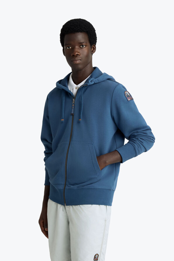 Parajumpers CHARLIE EASY - HOODIE VAN FLEECE TRUE BLUE 26SMPMFLEY24P100276