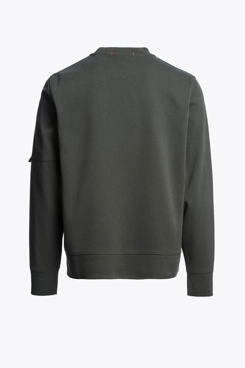 Parajumpers GOODMAN - CREWNECK SWEAT GREEN GABLES 26SMPMFLTZ01P430242