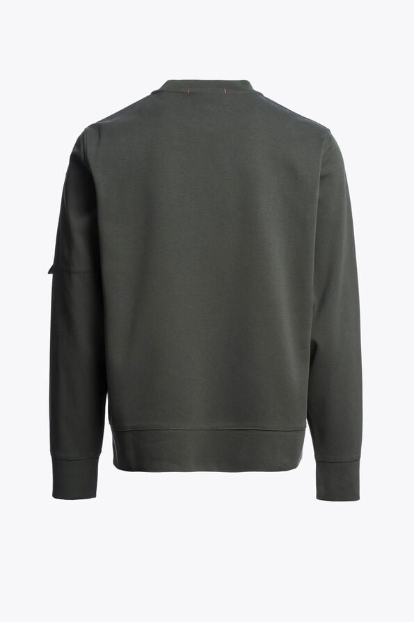 Parajumpers GOODMAN - CREWNECK SWEAT GREEN GABLES 26SMPMFLTZ01P430242