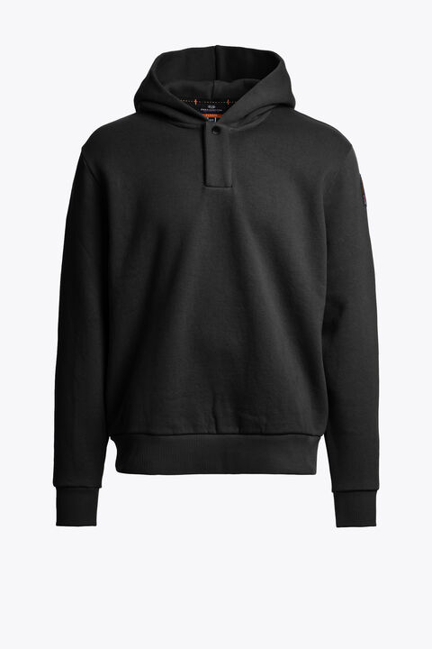 Parajumpers AIDONE - HOODED SWEATSHIRT BLACK 26WMPMFLFJ02P190541