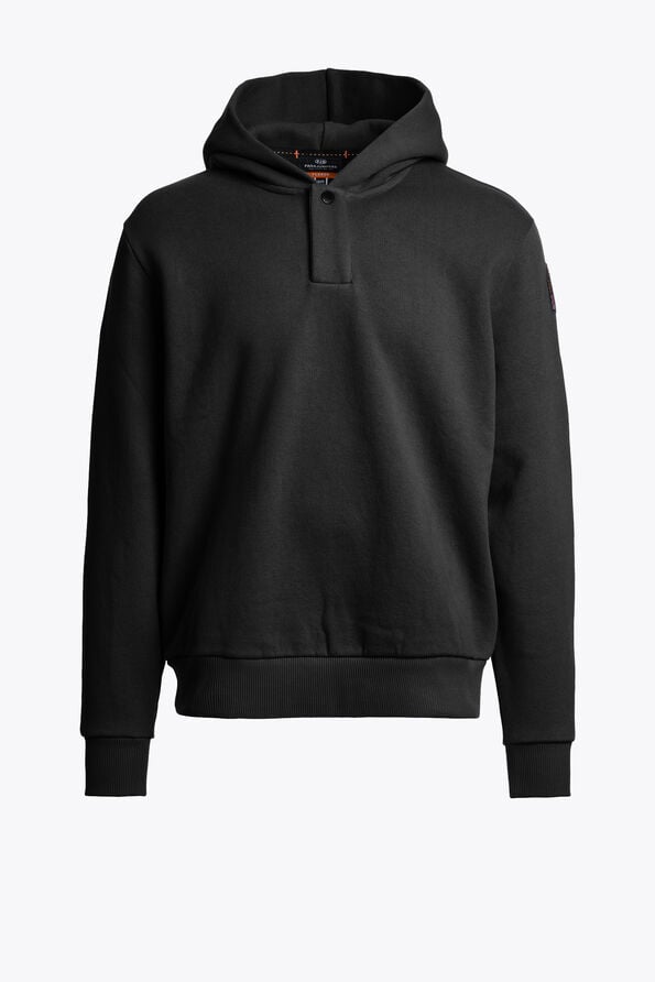 Parajumpers AIDONE - HOODED SWEATSHIRT BLACK 26WMPMFLFJ02P190541