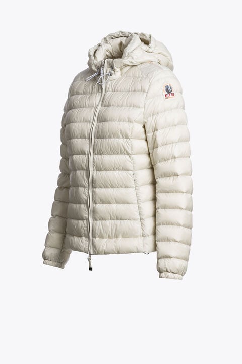 Parajumpers GENIE - HOODED DOWN JACKET CHALK WHITE 26WMPWPUSL33P610131
